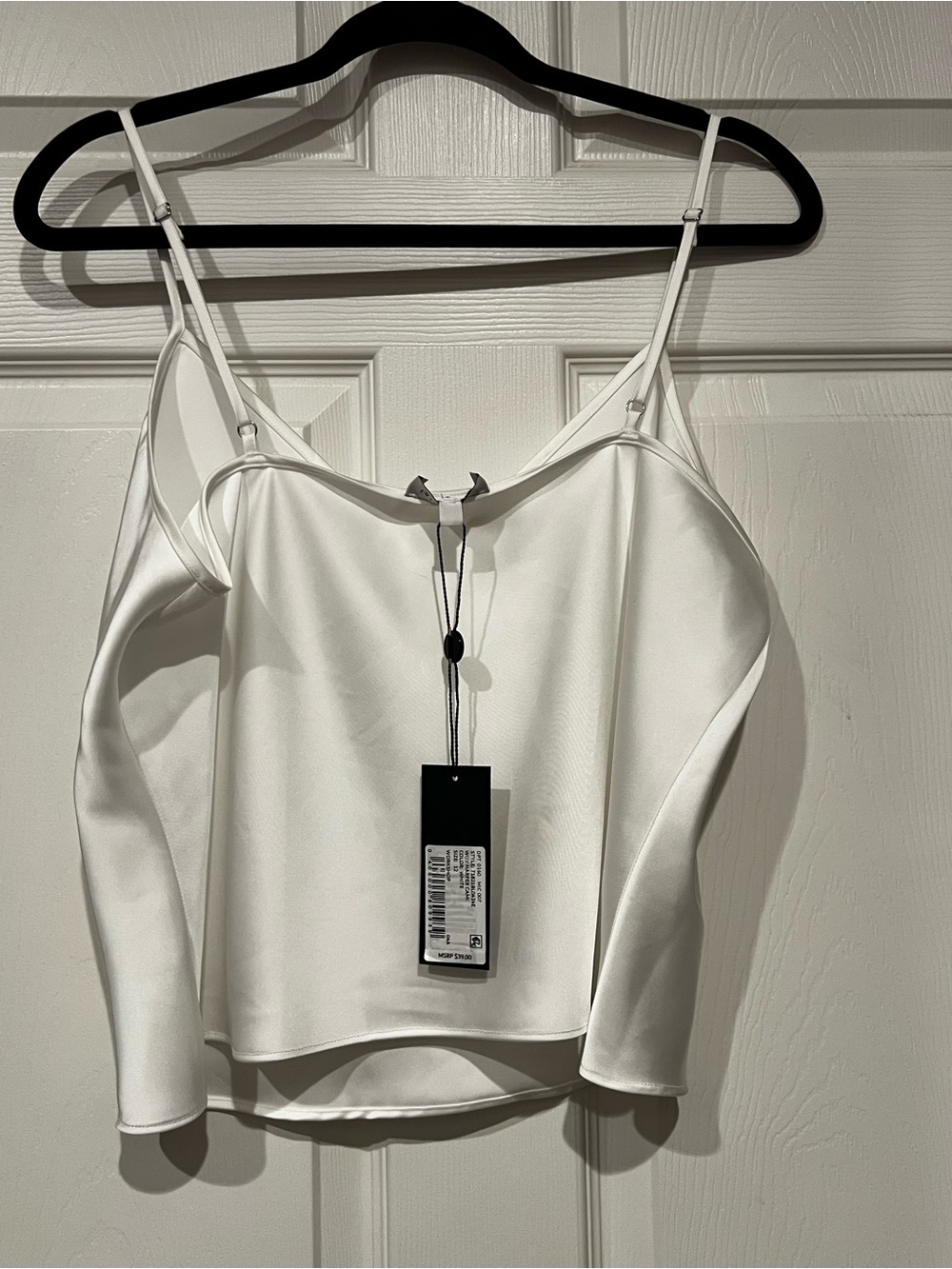 NWT Gianni Bini White Satin V-Neck Camisole Size 12 - Picture 2 of 5